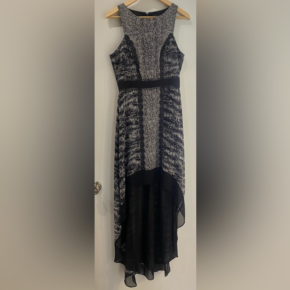 B&W snake print maxi dress